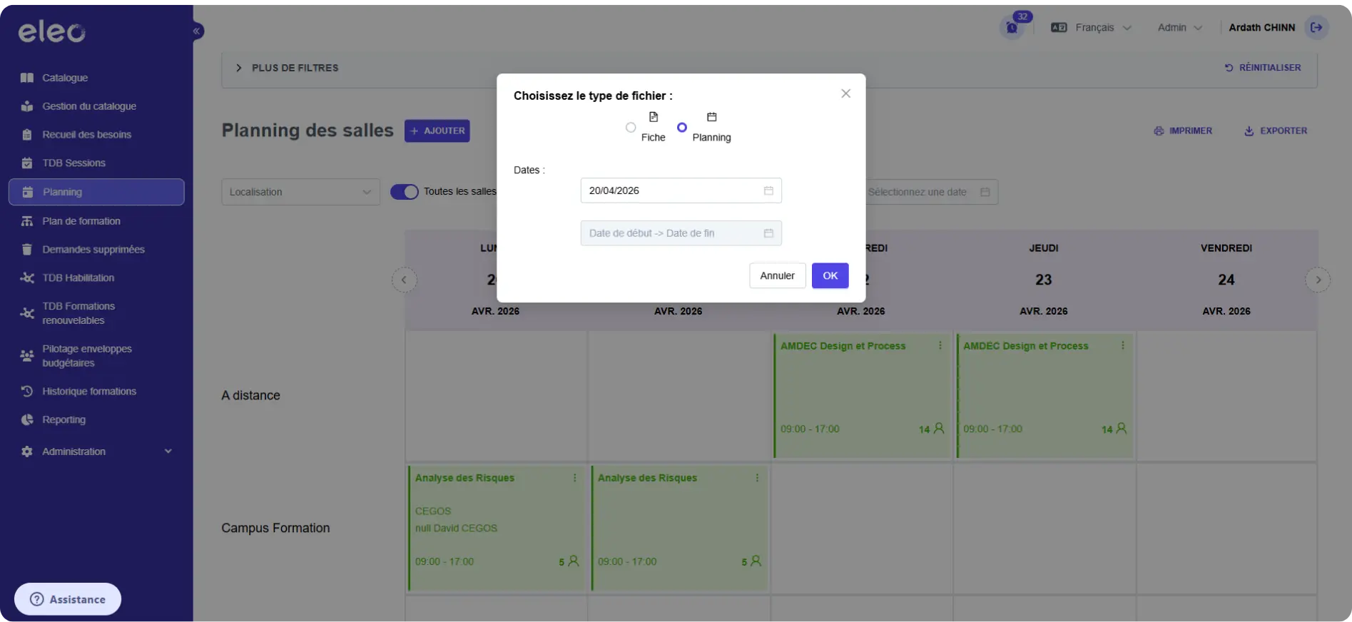Exploitez planning Exploitez planning