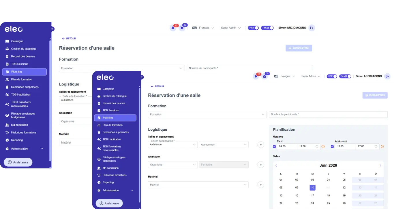 Création & Gestion des réservations